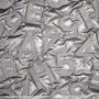 Metallic alfabet gewatteerd zilver