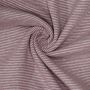 Boordstof streepje mauve
