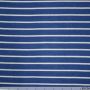 Badstof Stretch streepje rafblauw