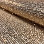 Stretch mesh paillettenstof lichtbeige