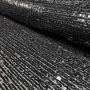 Stretch mesh paillettenstof zwart