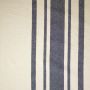 Cotton naturel brede streep blauw
