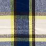 Wool Blend Brushed ruit blauw geel