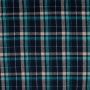 Flanel ruit geruwd blauw turquois