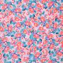 Stretch katoen bloemen print lila