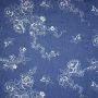 Chambray jeans stof geborduurd boeket
