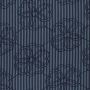 Viscose streep Bloemenborduursel blauw