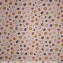 Wafelstof dots licht abrikoos