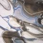 Viscose chiffon aquarel marmer