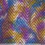 Katoen batik zigzag paars