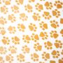 Double soft fleece dierenpoot wit-camel