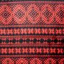Double soft fleece Noors motief zwart