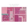 Katoen Combi patchwork stof fuchsia