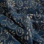 Batik Katoen bedrukt Bloemen blauw