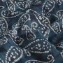 Batik Katoen bedrukt Paisley blauw