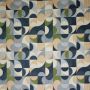 Gobelinstof Retro Organic blauw