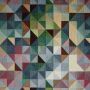 Gobelinstof Retro Blokken blauw