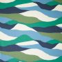 Alphen fleece stof lijnenspel groen