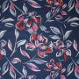 Alphen fleece stof bloemen roze