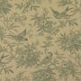 Katoen Poplin Stof Vogel mint groen