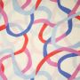 Voile Stof Bedrukt Ornamente Multicolor