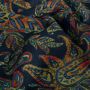 Punta di Roma print paisley marine blauw