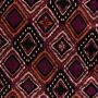 Viscose satijn ethnic ruit bordeaux