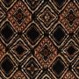 Viscose satijn ethnic ruit zwart