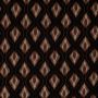 Dubbel jersey Ikat Ruit zwart-roest