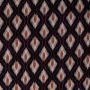 Dubbel jersey Ikat Ruit zwart-bordeaux
