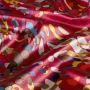 Satijn abstract multicolor rood