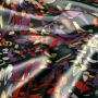Satijn abstract multicolor antraciet