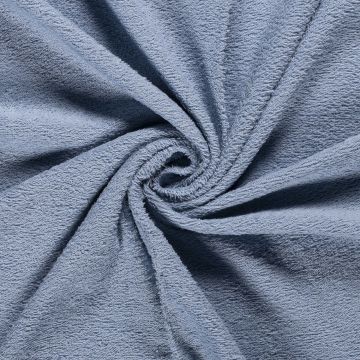 Badstof dubbelgelust zilver blauw
