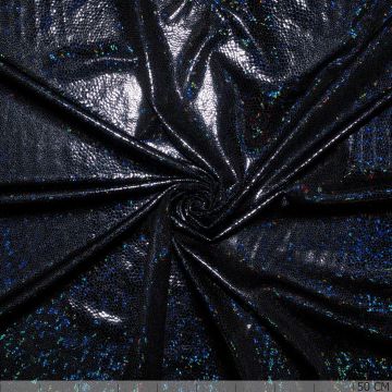 Stretch Glitter Snow zWART