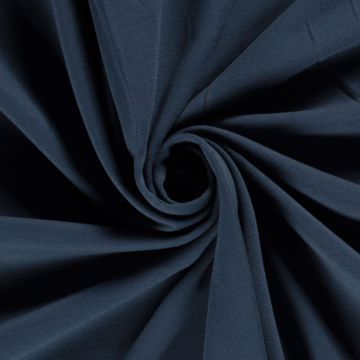 Brushed Cotton Tricot Petrol Blauw