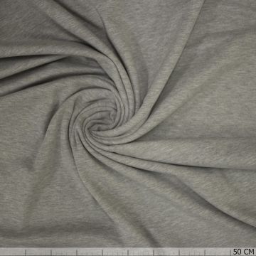 Brushed Cotton Tricot Light Grey Melange