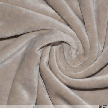 Plain Tricot Fluweel Beige