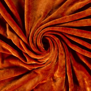 Plain Tricot Fluweel Orange