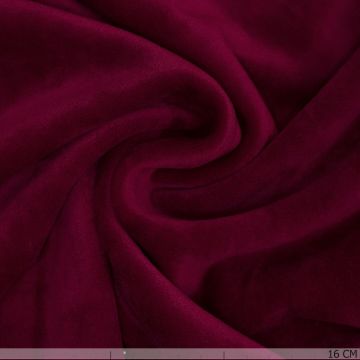 Plain Tricot Fluweel Deep Red