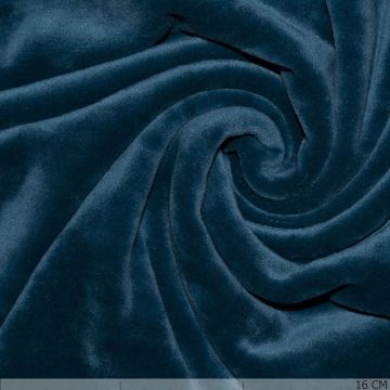 Plain Tricot Fluweel Petrol