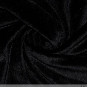 Plain Tricot Fluweel Black
