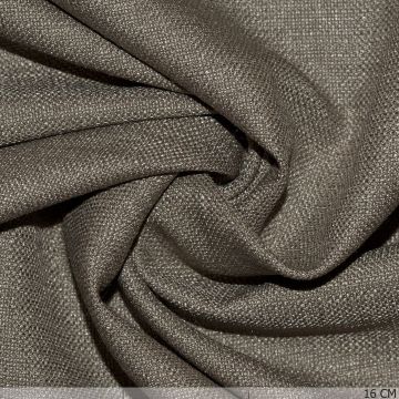 Gordijnstof Deko Canvas Taupe met loodveter