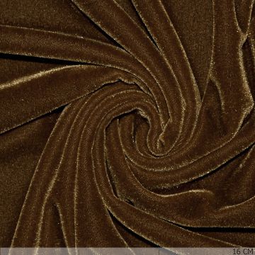 Plain Fluweel Dark Gold