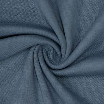 Organic boordstof glad uni blauw-grijs