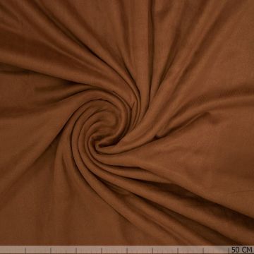 Double face suède-fleece brique