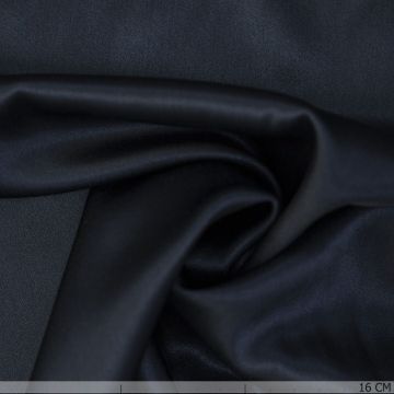 Puur zijde stretch donker blauw