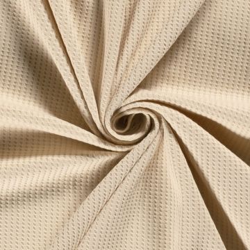 Gebreid wafeldoek beige