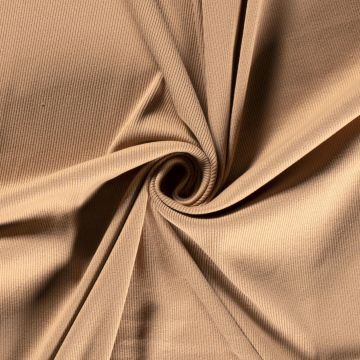 Rib tricot katoen camel