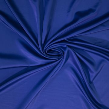 Dull Satin wit kobalt