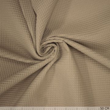 Wafeldoek donker beige